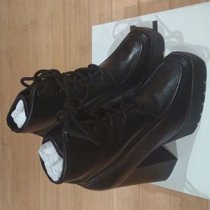 Schutz Leather Combat Boot